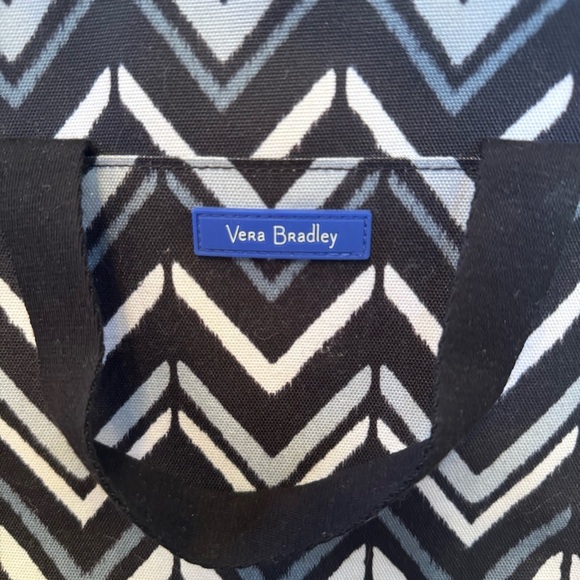 Vera Bradley Hanging Travel Organizer Chevron Blue Black Grey 5 Pocket 11”x30” - Picture 8 of 12
